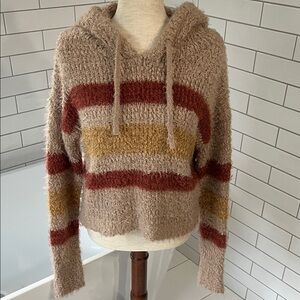 Woven Heart Textured Knit Sweater